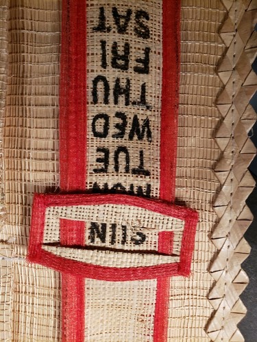 Bahamas Straw Perpetual Calendar Letter Bill Organize Lobster Fish Crab Vintage - 第 9/11 張圖片