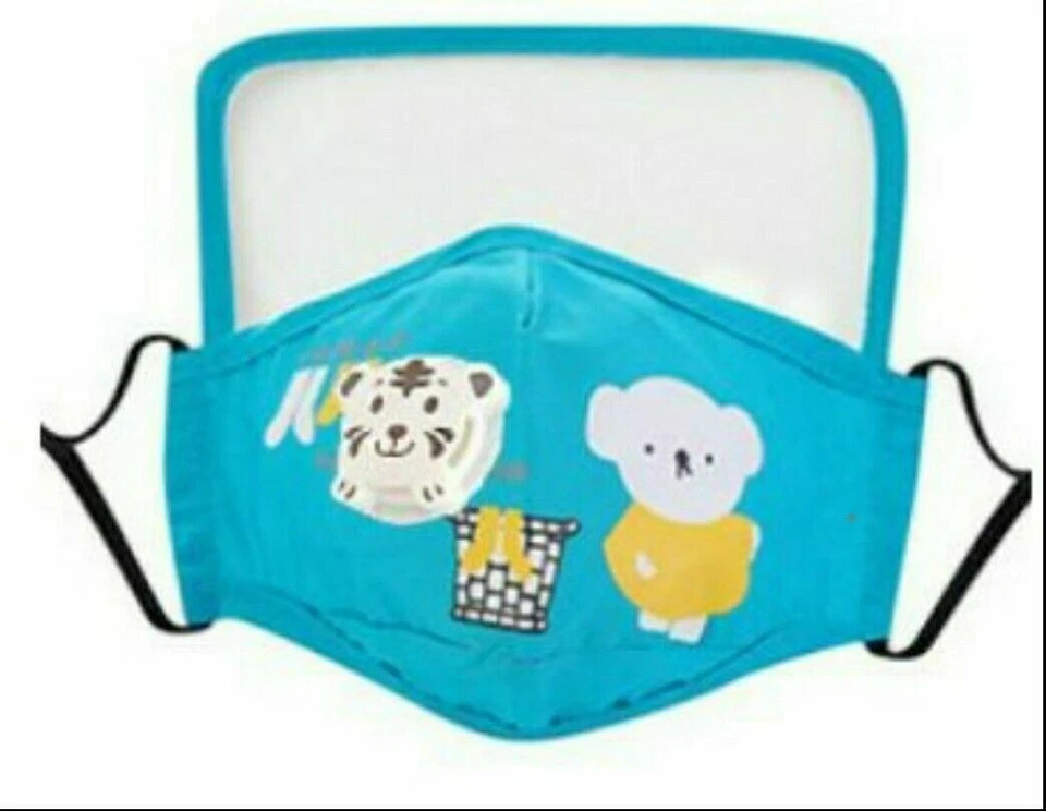 Máscara para crianças, rosto e boca, capa protetora externa com olhos - Imagem 4 de 4