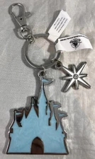 Disney Parks Frozen Elsa Arendelle Castle Metal Charm Keychain - NEW