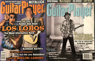 Los Lobos + Carlos Santana Guitar Player Magazine Lot of 2 from 1996+ 2003