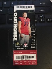 2016 ARIZONA WILDCATS VS COLORADO BUFFALOS COLLEGE FOOTBALL TICKET STUB 11/12
