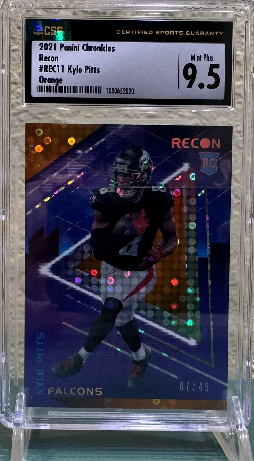 Kyle Pitts Panini Chronicles Recon #REC11 Orange