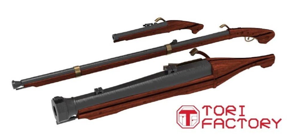 Tori Factory 1/12 Gun Series Medieval Matchlock Set Resin Kit GUN-07 ...