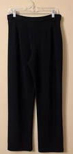 Chicos Design Black Dress Pants Sz 1(US Sz 8) Stretch~Straight Leg~Pull On~*Note