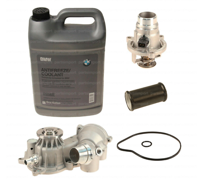 Engine Coolant + Water Pump + Thermostat + Pipe Kit for BMW 550i 650i ...