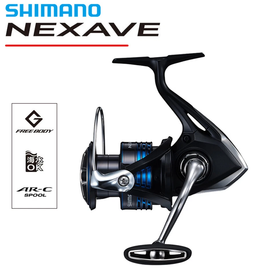 Carrete giratorio de pesca Shimano Nexave 2021 3+1BB carrete de pesca de agua salada con señuelo Foto 2 de 4