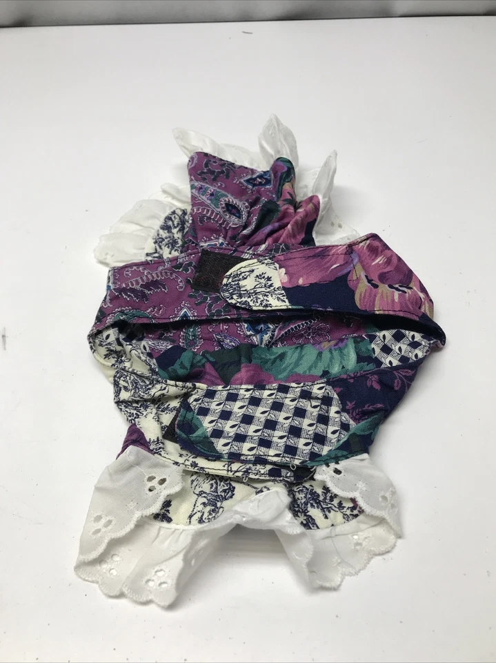 Purple Floral Dog Dress Costume Dogwear Outdoorwear Size XS KG - Image 4 of 4