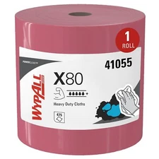 WypAll X80 Extended Use Cloths 475 Count Red Jumbo Roll Durable Cleaning Wipes