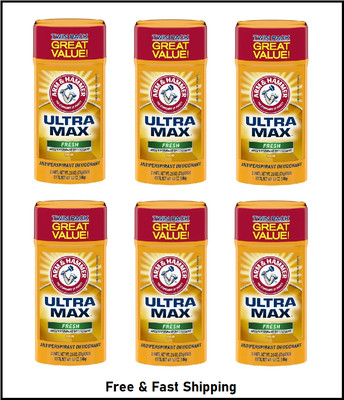 6 Pack x Arm & Hammer ULTRAMAX Anti-Perspirant Deodorant Powder Fresh 2.6oz Each