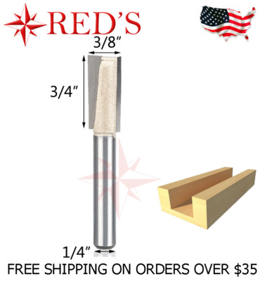 Tideway Carbide Pro LC01060604 3/8'' Dia Bottom Cleaning 1/4'' shank router bit