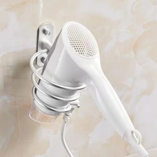 Wall Mounted Hair Dryer Holder Space Save Bathroom Blower Organizer Rack Hanger
