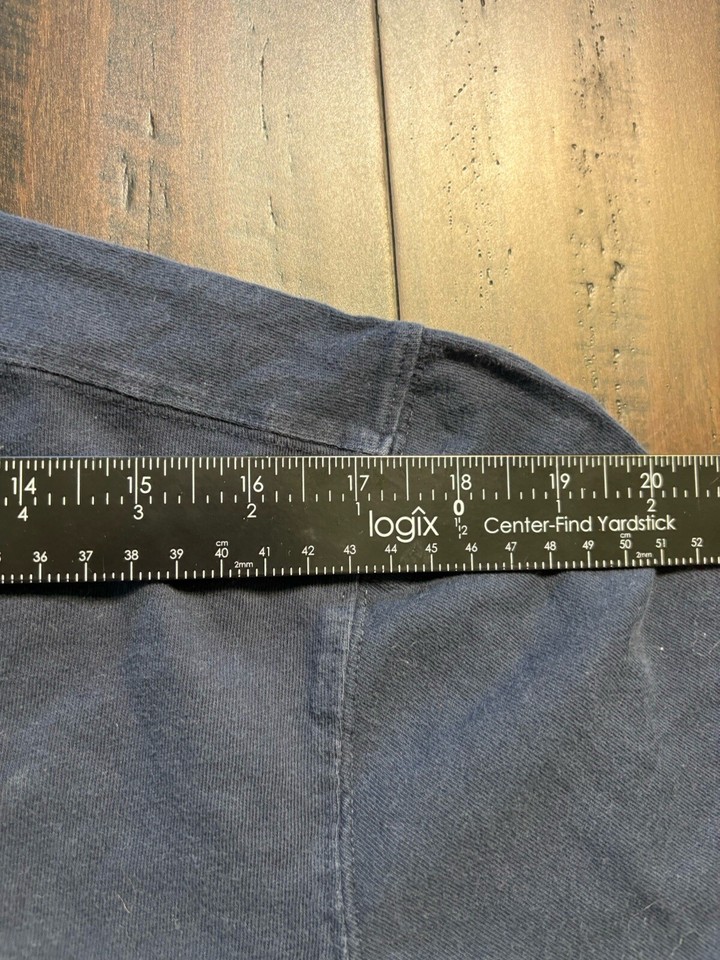 Abercrombie & Fitch Shirt Mens XL Gym Issue Navy Blue Vintage Y2K 90s