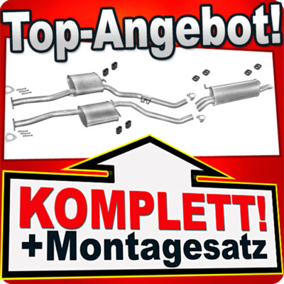 Auspuff für OPEL OMEGA A 2.6 3.0 12V 24V Kombi Caravan Auspuffanlage