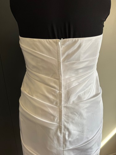 Galina 16W White Short Strapless Taffeta Sheath Dress w/Shrug STYLE# N9781 NWT - Picture 9 of 20
