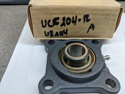 BEARING PART   #   UCF204-12, Flange Mount Bearing, 4 Bolt Flange, Set Screw