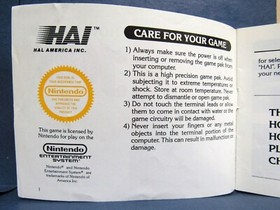 JOUST Instruction Manual - No Game NES Nintendo