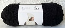 Mainstays Medium Weight Acrylic Yarn - 1 Skein Black 7 oz
