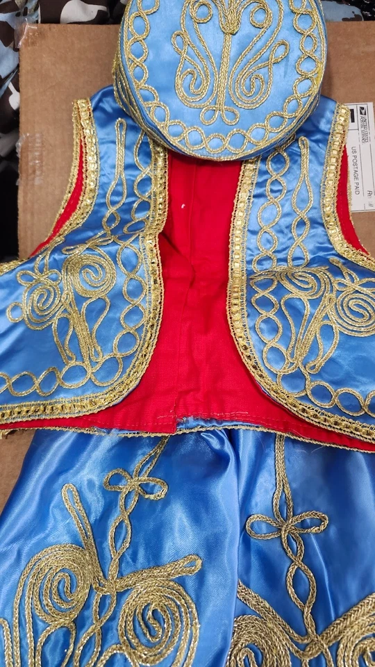 Akgul Vintage Handmade Embroidered Turkish Childs Outfit - Image 3 of 4