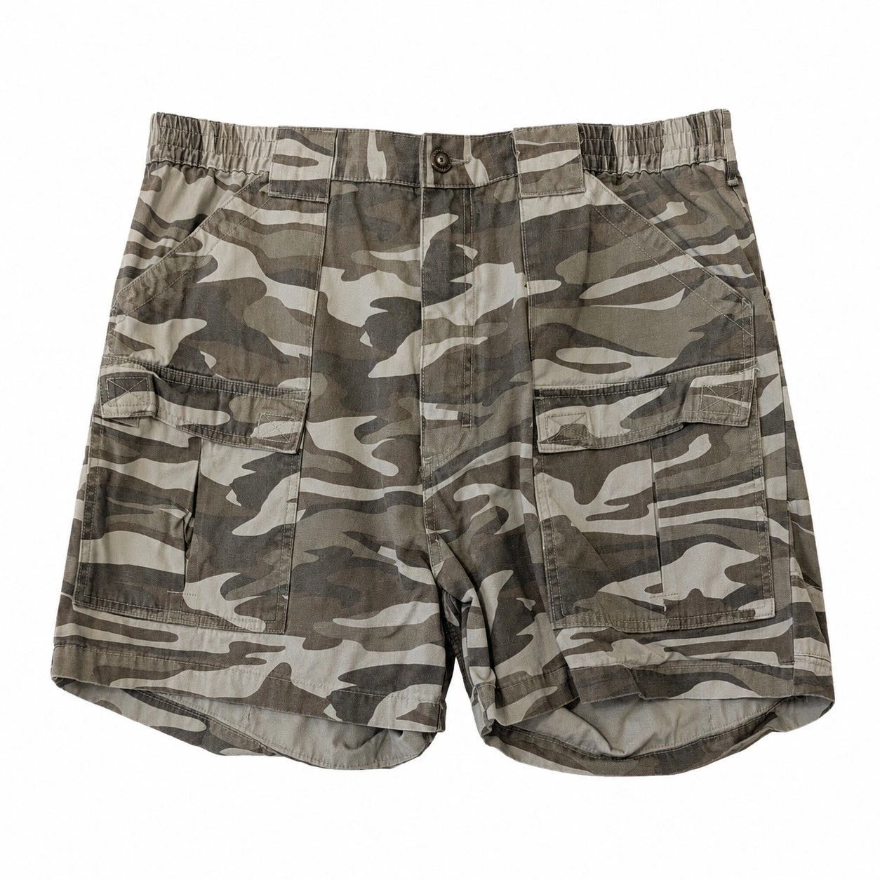 Cabelas Outdoors Mens Camo Cargo Shorts Green Tan Brown Size 44