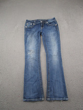 Miss Me Signatutre Boot Cut Blue Stretch Denim Mid Rise Jeans Womens Size 28