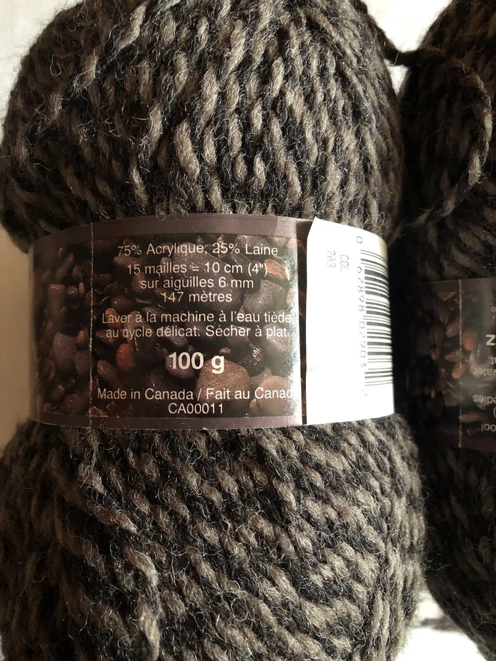 LOT OF 4- PATONS SHETLAND RAGG 25% WOOL YARN COLOR 703-SAME DYE LOT - Image 2 of 3