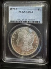 1879-S Morgan Silver Dollar MS64 PCGS