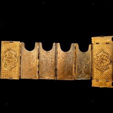 Brass Folding Needle Book Durability Antique Easy to Use Sewing Needle Case