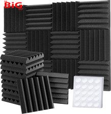 12 Pack Set Acoustic Foam Panels, 2" X 12" X 12" Sound Proofing Panel,  Acoustic