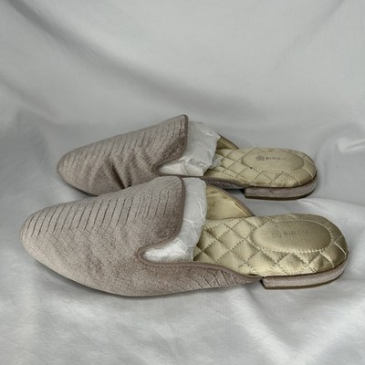 Birdies size 9 Women s The Phoebe Pink Python Embossed Velvet Mules