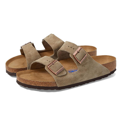 Birkenstock Arizona Taupe Classic Suede Soft Footbed Sandals Women s Shoes