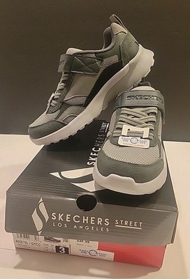 Skechers Boy's Sneaker Easy On SKX-225 Gray/Charcoal Size 3 New In Box