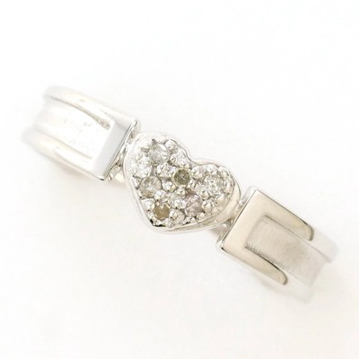 K10 10K WG Weißgold Ring mit Diamant (keine Karat Markierung), Gesamt... GZl1i6h2
