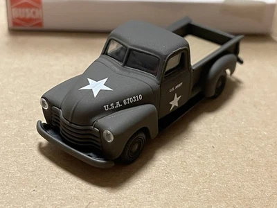 (W-39) Busch 48205 H0 1:87 Chevrolet Pick-up - U.S. Army - OVP - Bild 1 von 4