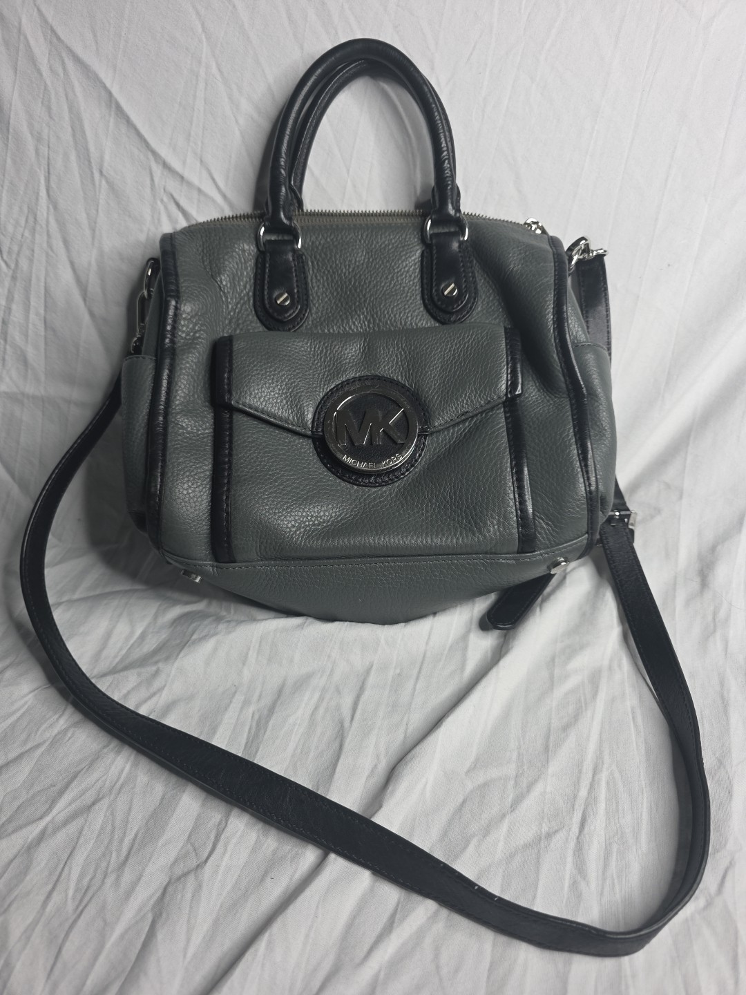 Michael Kors Handbag Purse Olive Margo Convertible Satchel (AYR)