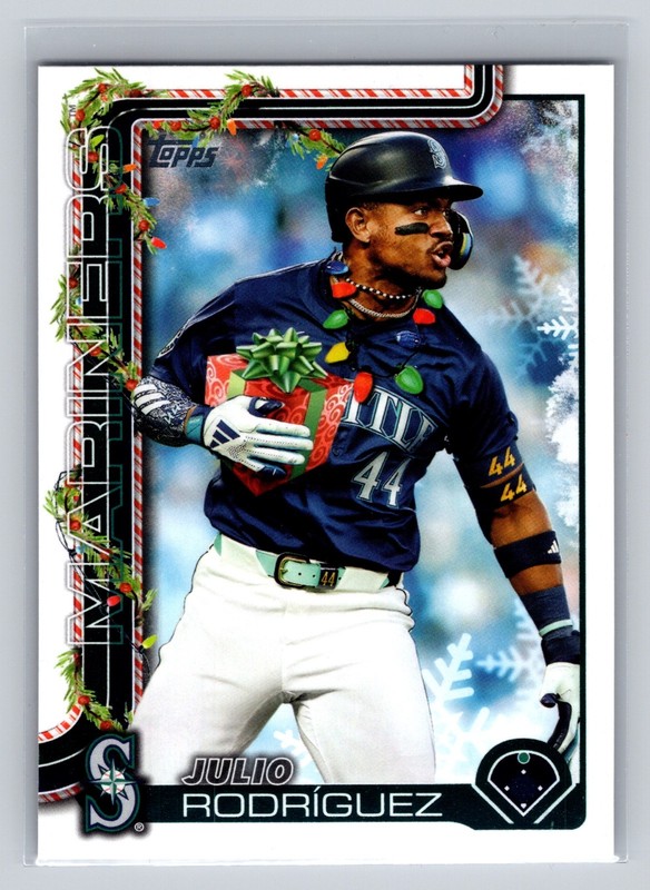 Julio Rodriguez | 2025 Topps Holiday | Necklace & Present | SP | #H186 Mariners