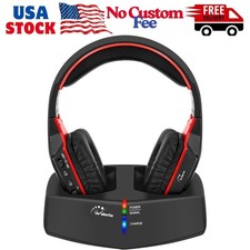Wireless Headphones for TV Watching with RF Transmitter Charging Dock, Plug ...