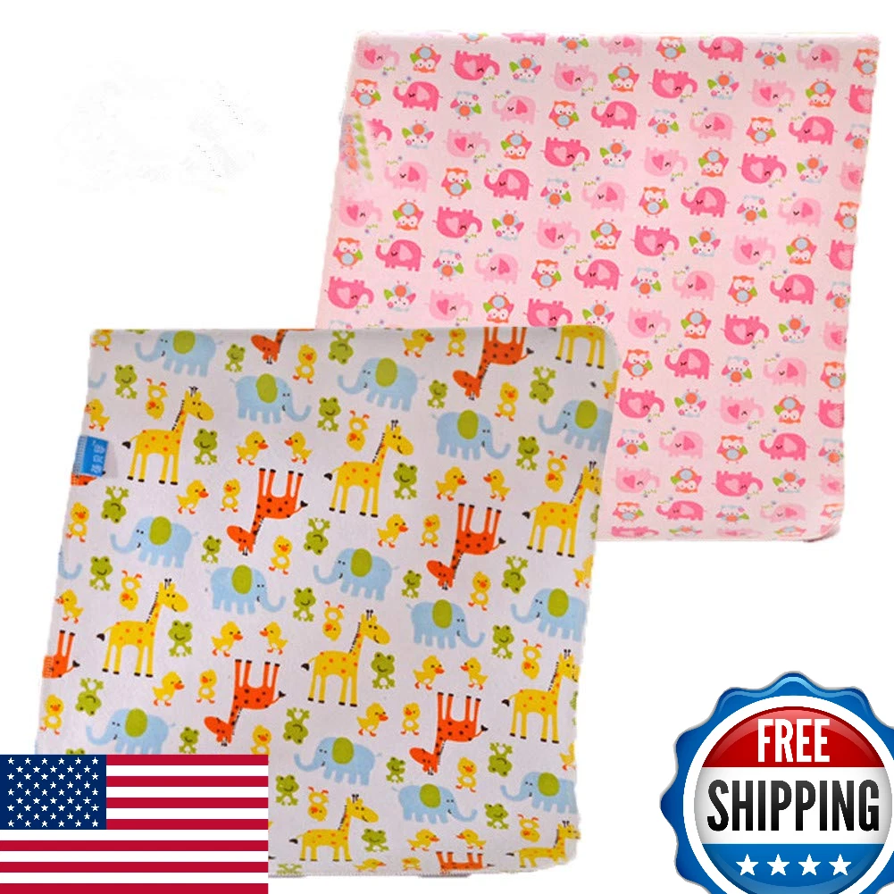 Monvecle 2-Pack Waterproof Baby Changing Pad Liners Reusable Washable Pink