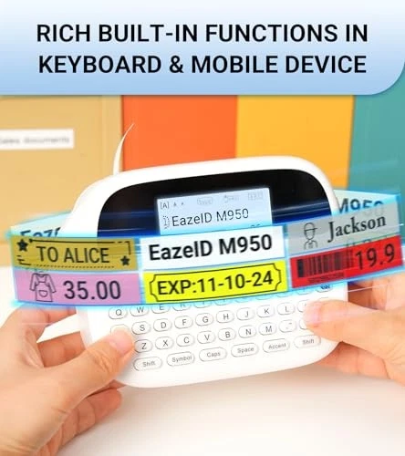 Label Maker Machine with Tapes Waterproof, Rechargeable Label Maker with