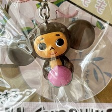 Cheburashka with Peach Figure Mascot Doll Keychain Pink Strap Japan 2010