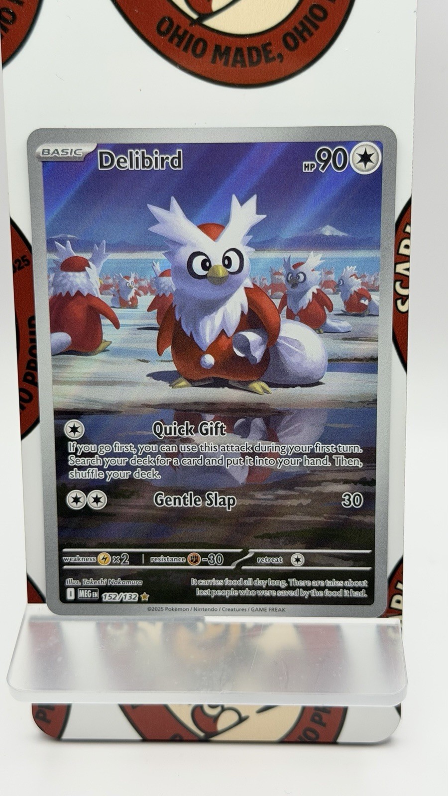 Pokemon TCG Delibird 152/132 Illustration Rare Mega Evolution NM