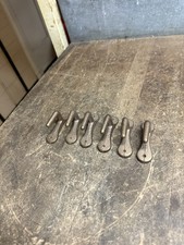 Vintage Marine Nautical Ship Boat Rope Hooks Tie Downs Brass Hardware 6 Lot USA