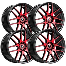 Set Of 4 Spec-1 Sp-65 17x8 5x1005x4.5 42mm Blackred Wheels Rims 17 Inch Set Of 4 Spec-1 Sp-65 17x8 5x1005x4.5 42mm Blackred Wheels Rims 17 Inch
