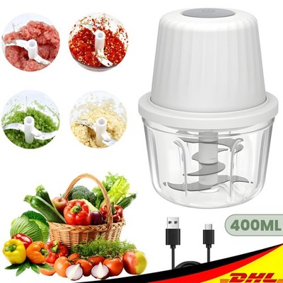 Klein Elektrisch Zerkleinerer Zwiebelschneider Gemüsehacker Zwiebelhacker 400ml.