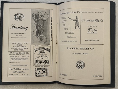 1909 Mechanic Arts High School Jahrbuch St. Paul MN Sportmannschaften Baseball Werbung - Bild 18 von 21