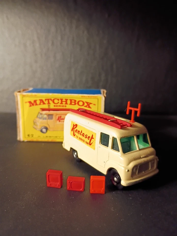 Furgoneta de servicio de TV Matchbox #62B 1963 en caja original E4 Foto 4 de 4