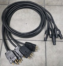 Stage Pin Male to Powercon True1 Female Adapter 300V 12 AWG 6 FT Cable Lot Of 5
