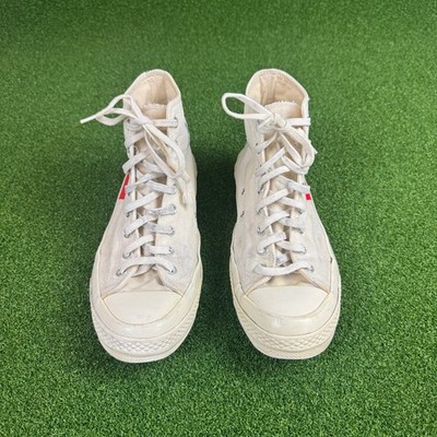Comme des Garçons Play x Converse Chuck Taylor Hi Cream Size 11 CDG Heart Eyes