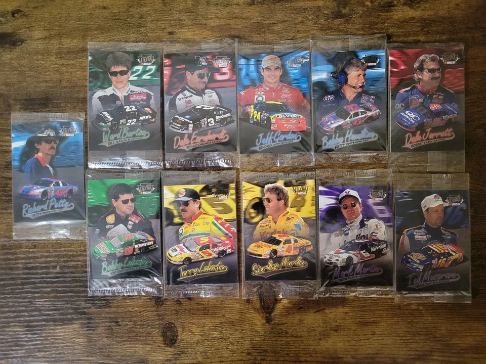 Lote de 11 cartas Fleer Ultra Skybox NASCAR 1997 Shoney’s (selladas) Petty, Earnhardt 🔥 Foto 2 de 4