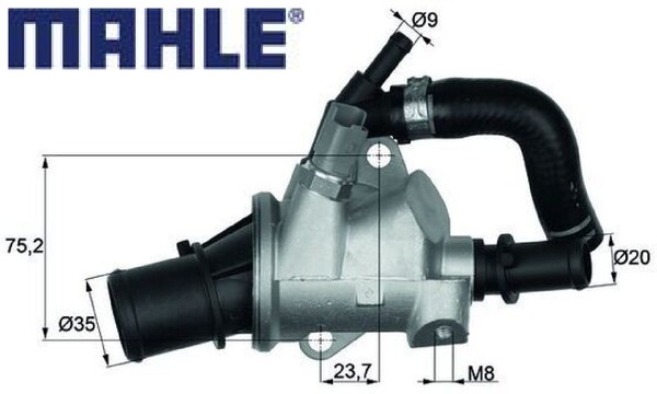 Mahle TI14588 Thermostat FüR KüHlmittel Thermostat KüHlmittel FüR Alfa Romeo-image