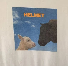 VIntage Helmet band White Shirt Unisex Concert S to 5XL EL817